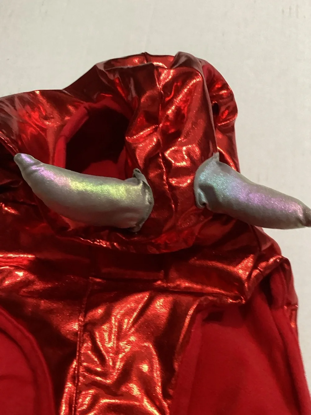Hydy Peek! Red Shiny Devil Dog Costume - Medium